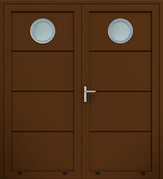 Panelové dvojkrídlové dvere bez reliéfu, zasklenie O
